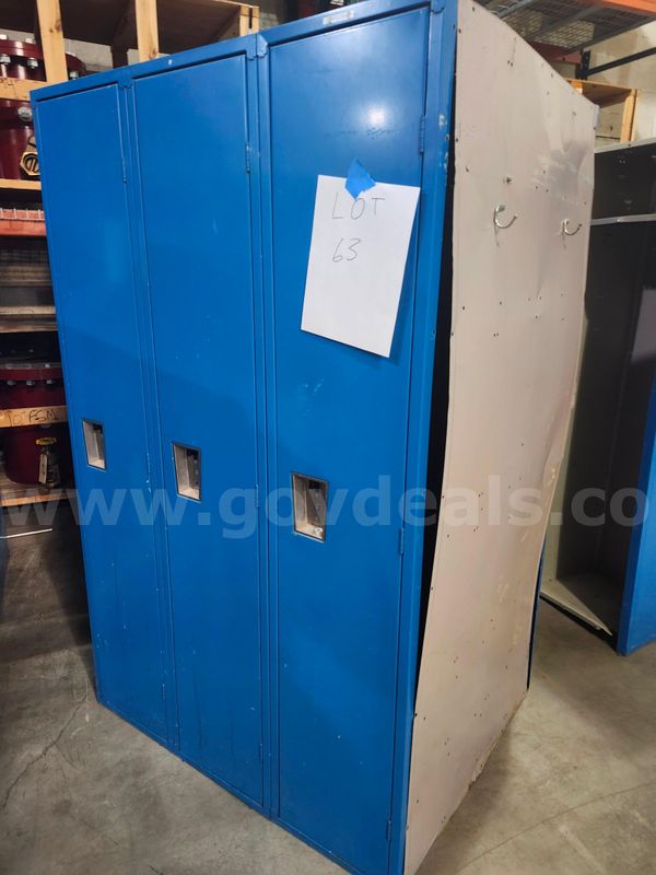 Lot of 6 - Non-Functional Bolted Together Lockers - METAL SCRAP - 45"x30"x72"