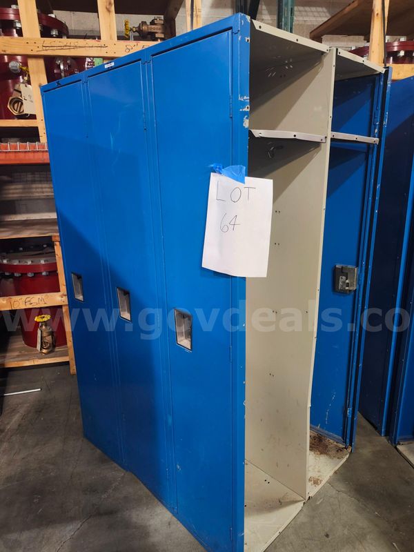 Lot of 6 - Non-Functional Bolted Together Lockers - METAL SCRAP - 45"x30"x72"