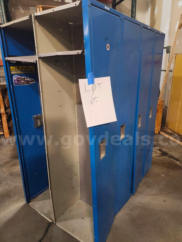 Lot of 8 - Non-Functional Bolted Together Lockers - METAL SCRAP - 60"x36"x72"