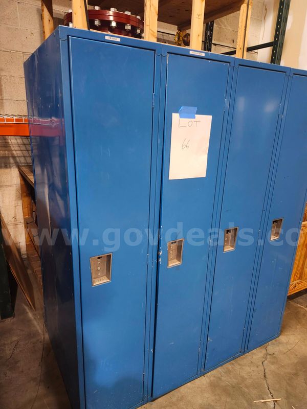 Lot of 8 - Non-Functional Bolted Together Lockers - METAL SCRAP - 60"x36"x72"