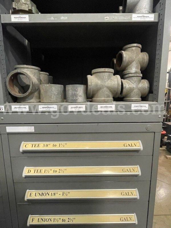 Lot of Threaded Galvanized Tee, Cross, & Couplings - Various Sizes