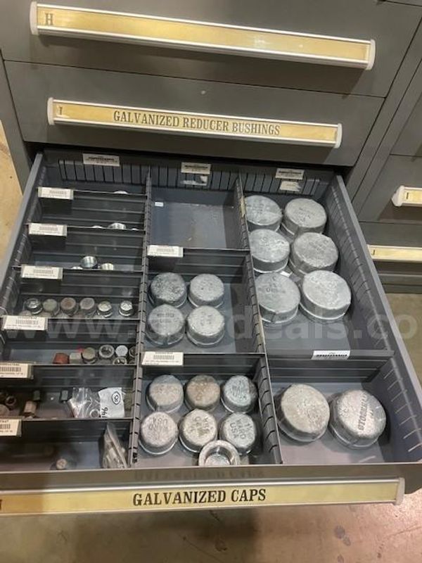 Lot of Galvanized Pipe Caps - Various Sizes