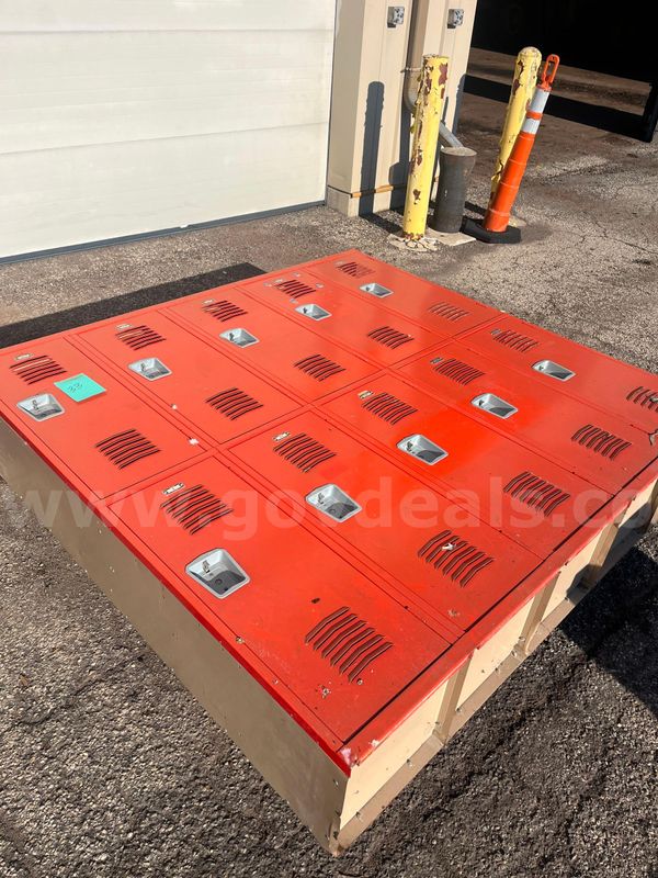 Mixed Lot of Red Steel Lockers