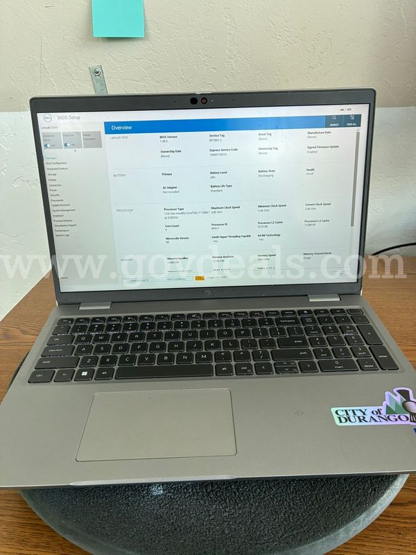 DELL LATITUDE 5520Laptop – Intel Core i7- 1185G7 – 16GB RAM – 512GB Storage