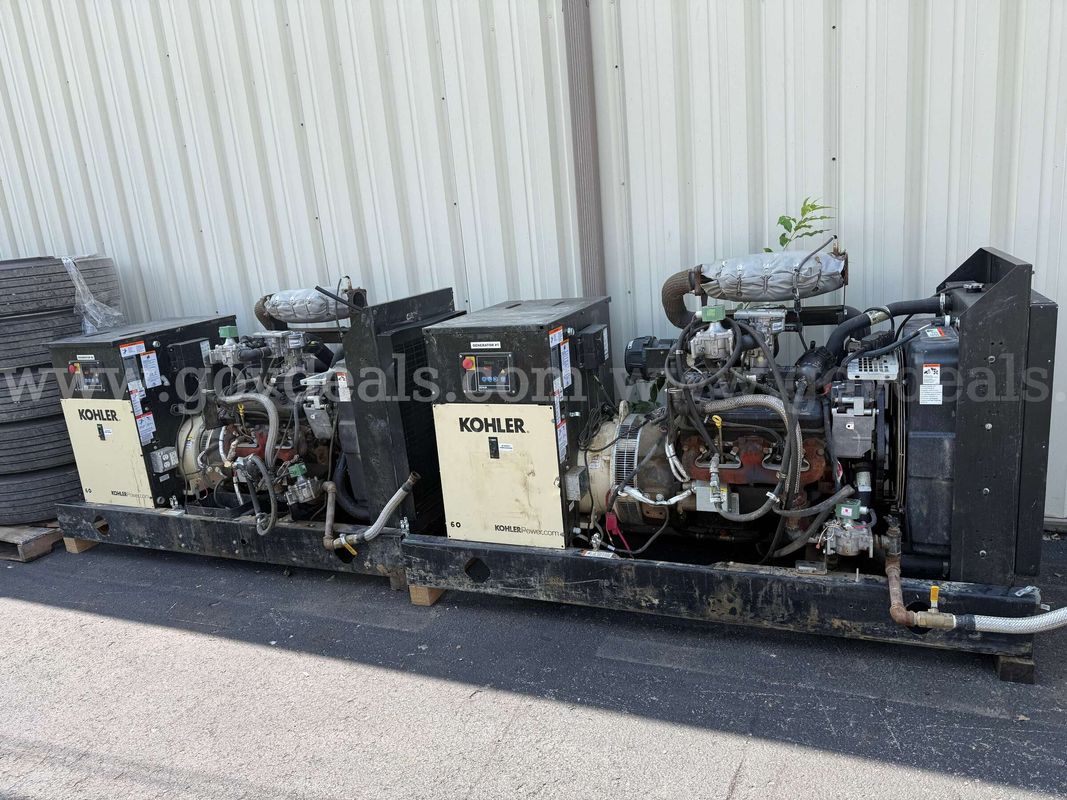 Lot of Twin Kohler 60REZGB LP/Propane Generator Sets