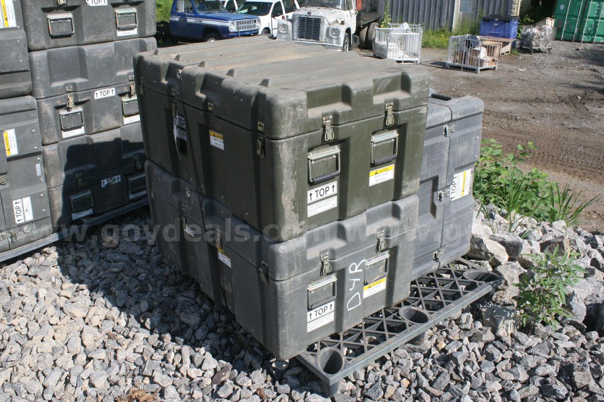 Lot of 3 US Military Pelican / Hardigg Style Cases