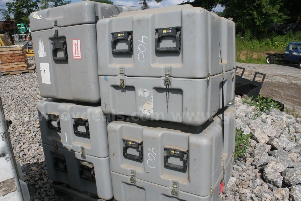 Lot of 4 US Military Pelican / Hardigg Style Cases