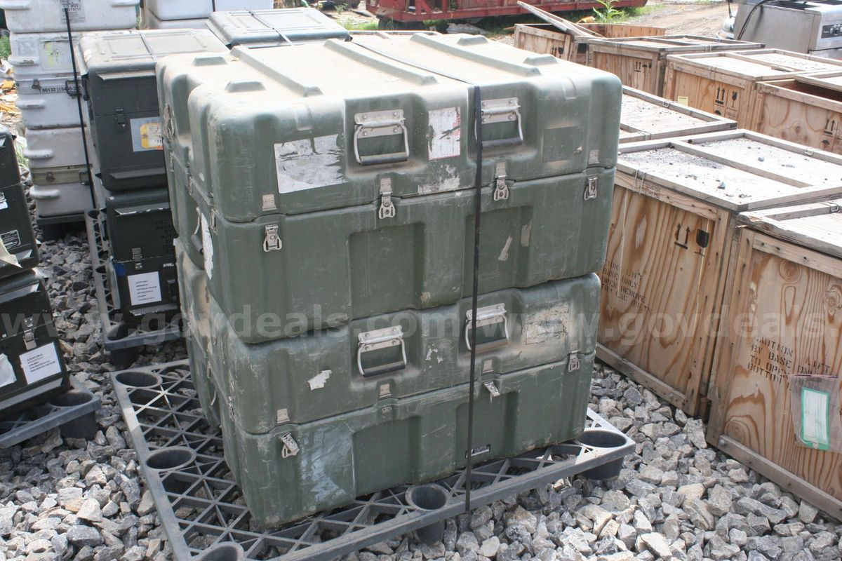 Lot of 2 US Military Pelican / Hardigg Style Cases