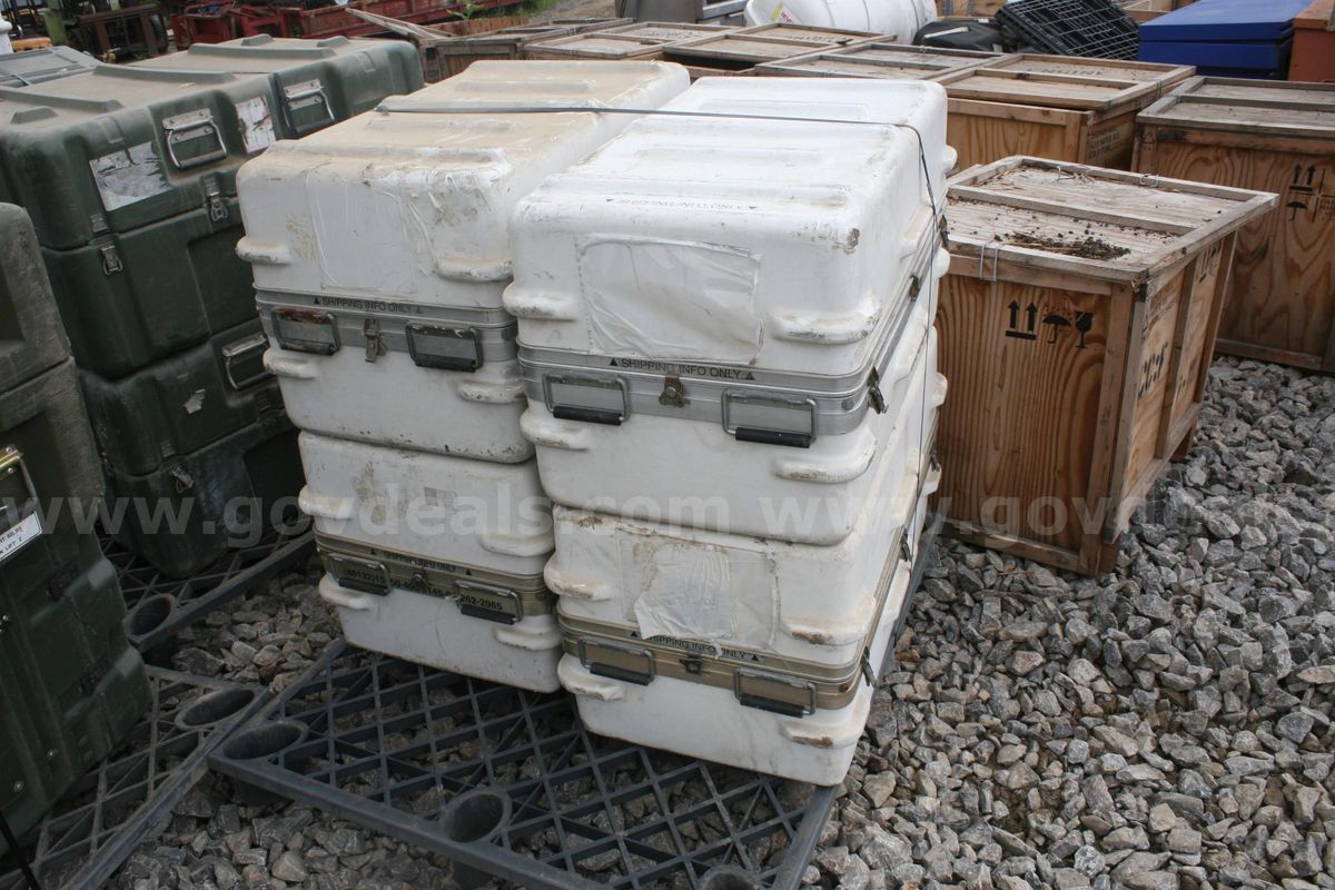 Lot of 4 US Military Pelican / Hardigg Style Cases