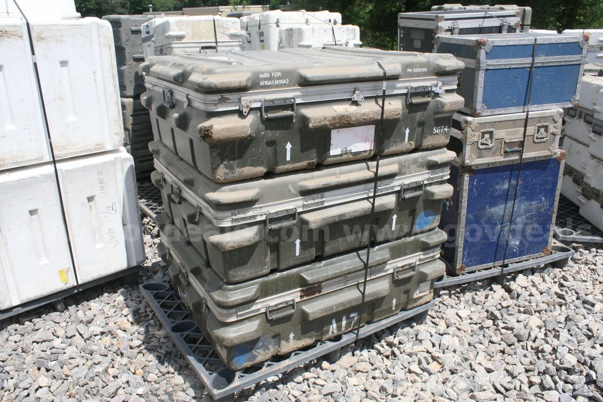 Lot of 3 US Military Pelican / Hardigg Style Cases