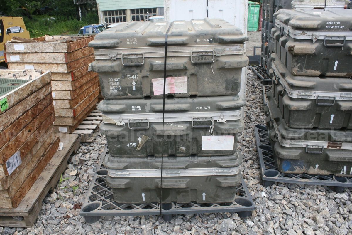 Lot of 3 US Military Pelican / Hardigg Style Cases