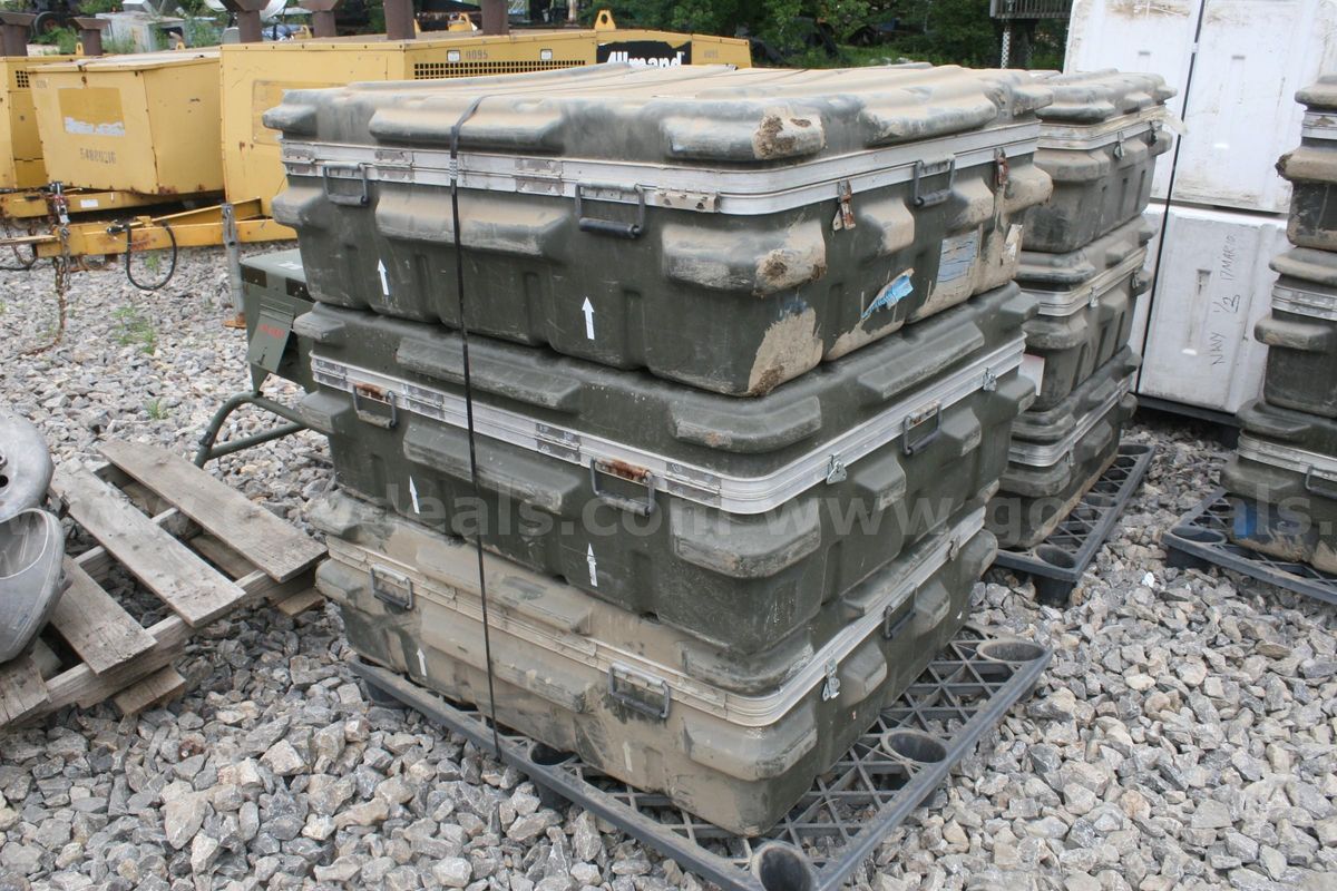 Lot of 3 US Military Pelican / Hardigg Style Cases