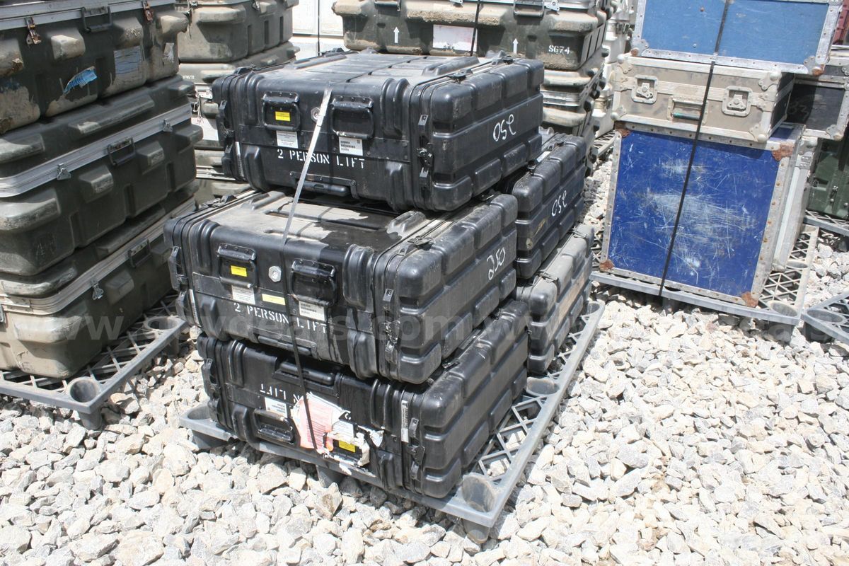 Lot of 5 US Military Pelican / Hardigg Style Cases on Wheels