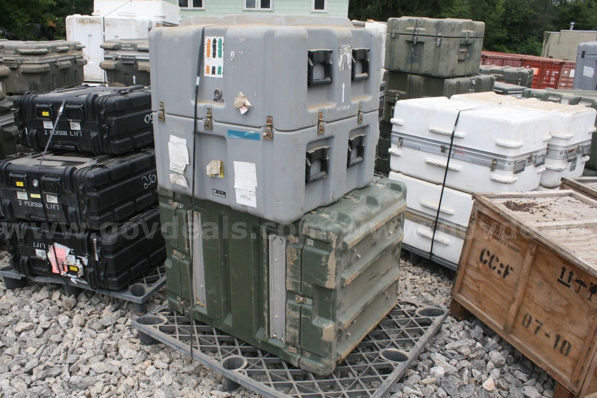Lot of 2 US Military Pelican / Hardigg Style Cases
