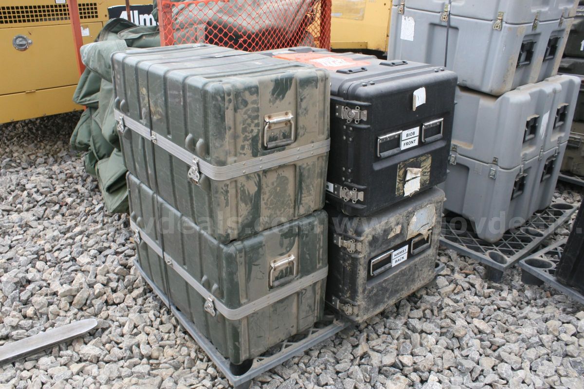 Lot of 4 US Military Pelican / Hardigg Style Cases