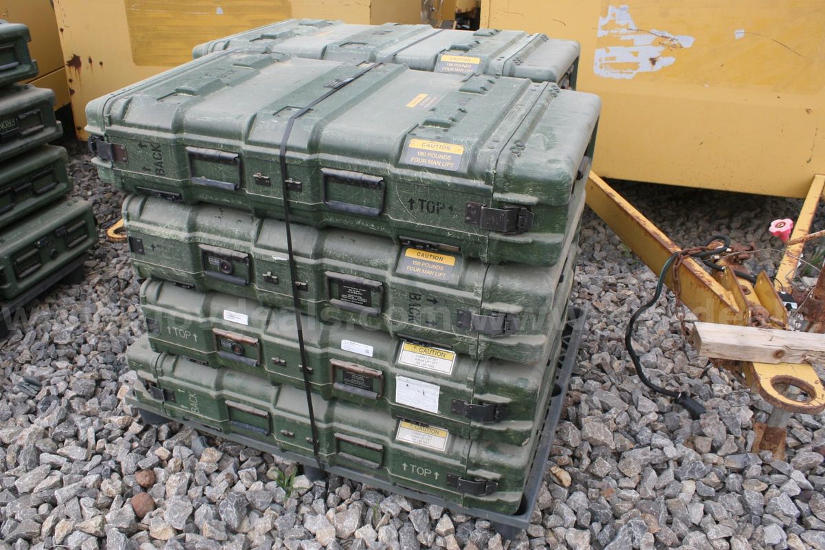 Lot of 8 US Military Pelican / Hardigg Style Cases