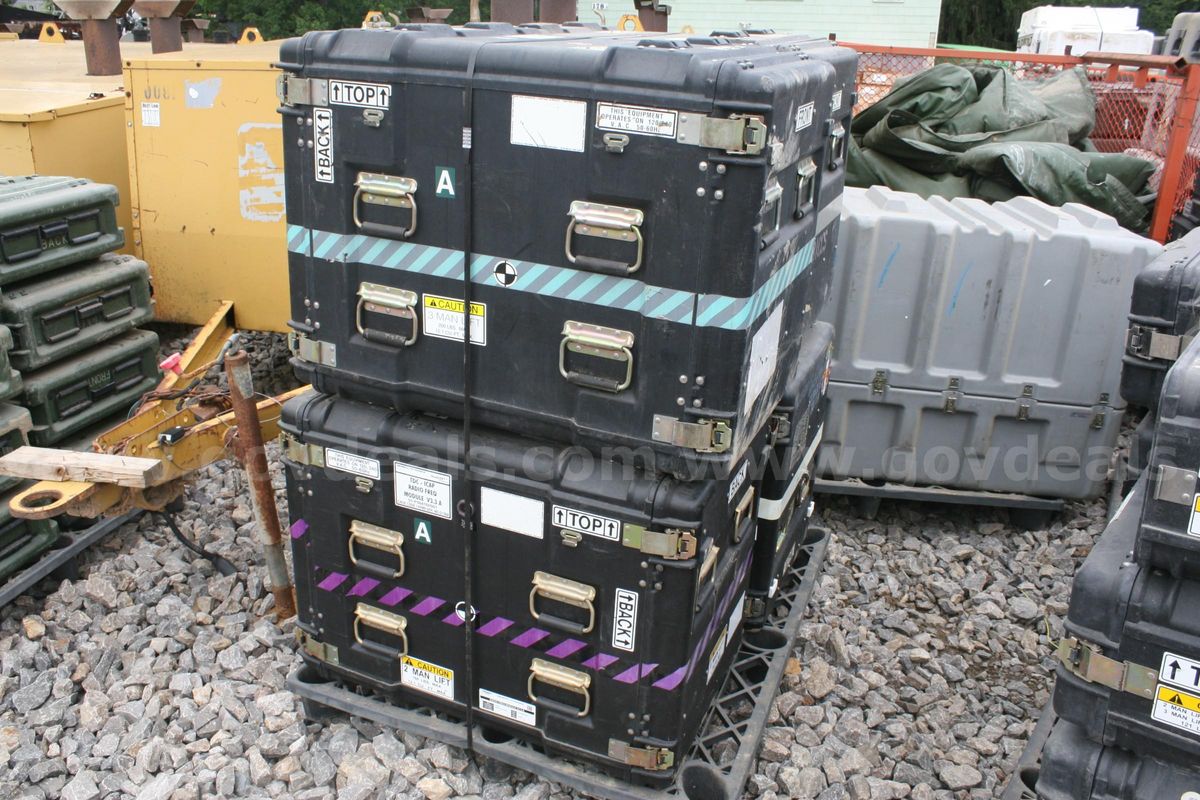 Lot of 4 US Military Pelican / Hardigg Style Cases