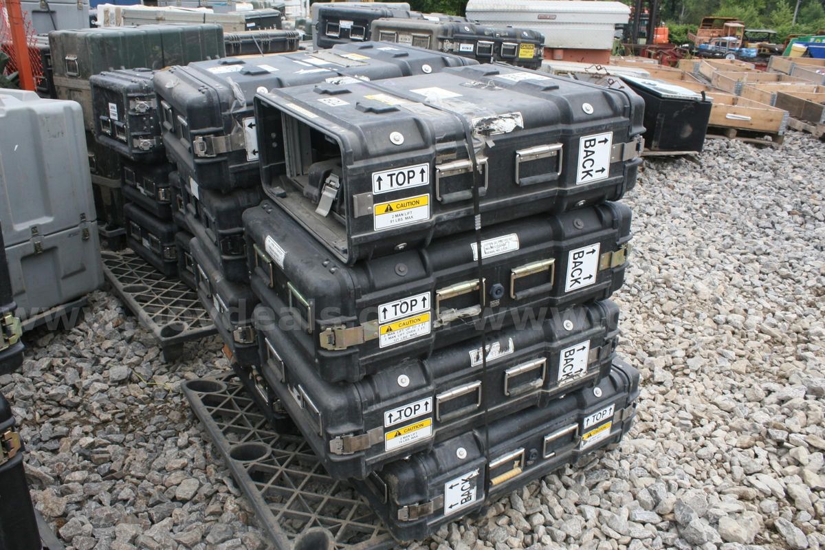 Lot of 8 US Military Pelican / Hardigg Style Cases