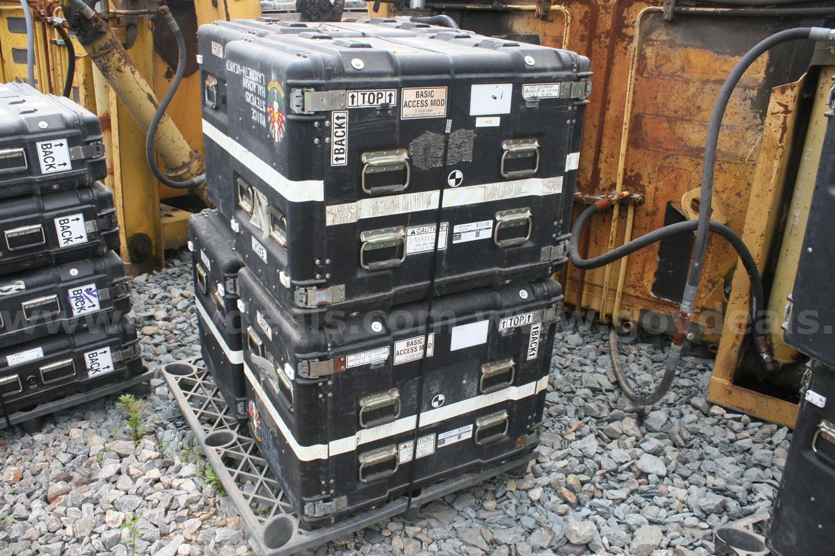 Lot of 4 US Military Pelican / Hardigg Style Cases