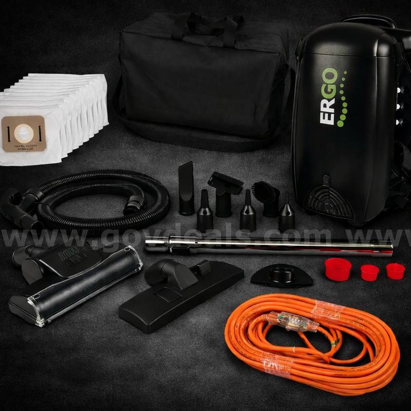 Free Shipping - NEW Backpack Vacuum Pro Clean Kit w/ HEPA Filters & 25ft Cord