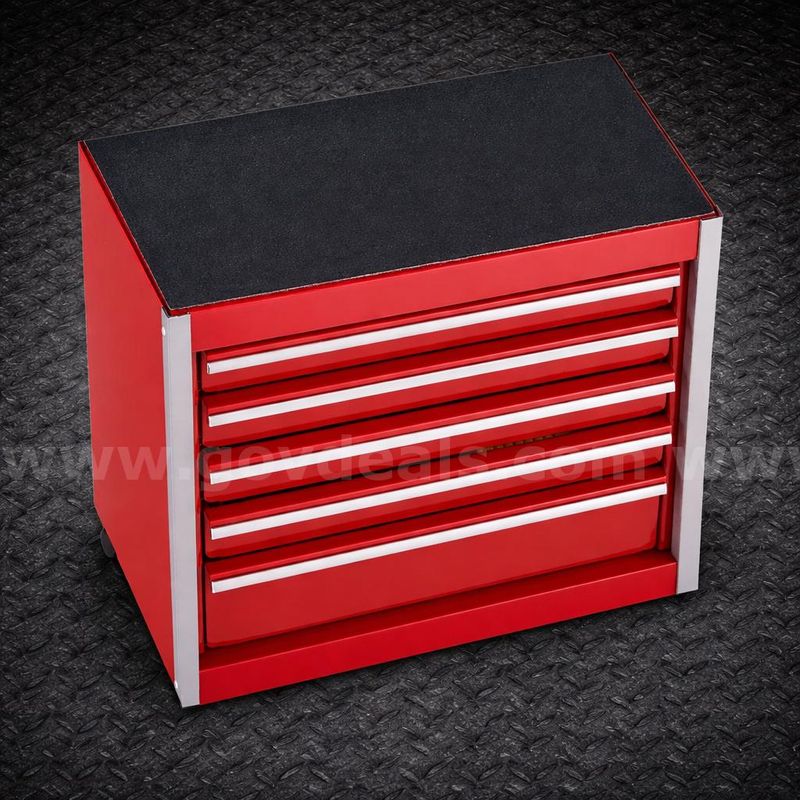 Free Shipping New - Mini Metal Tool Box 5 Drawer Steel Tool Chest 8.6in Desktop Organizer