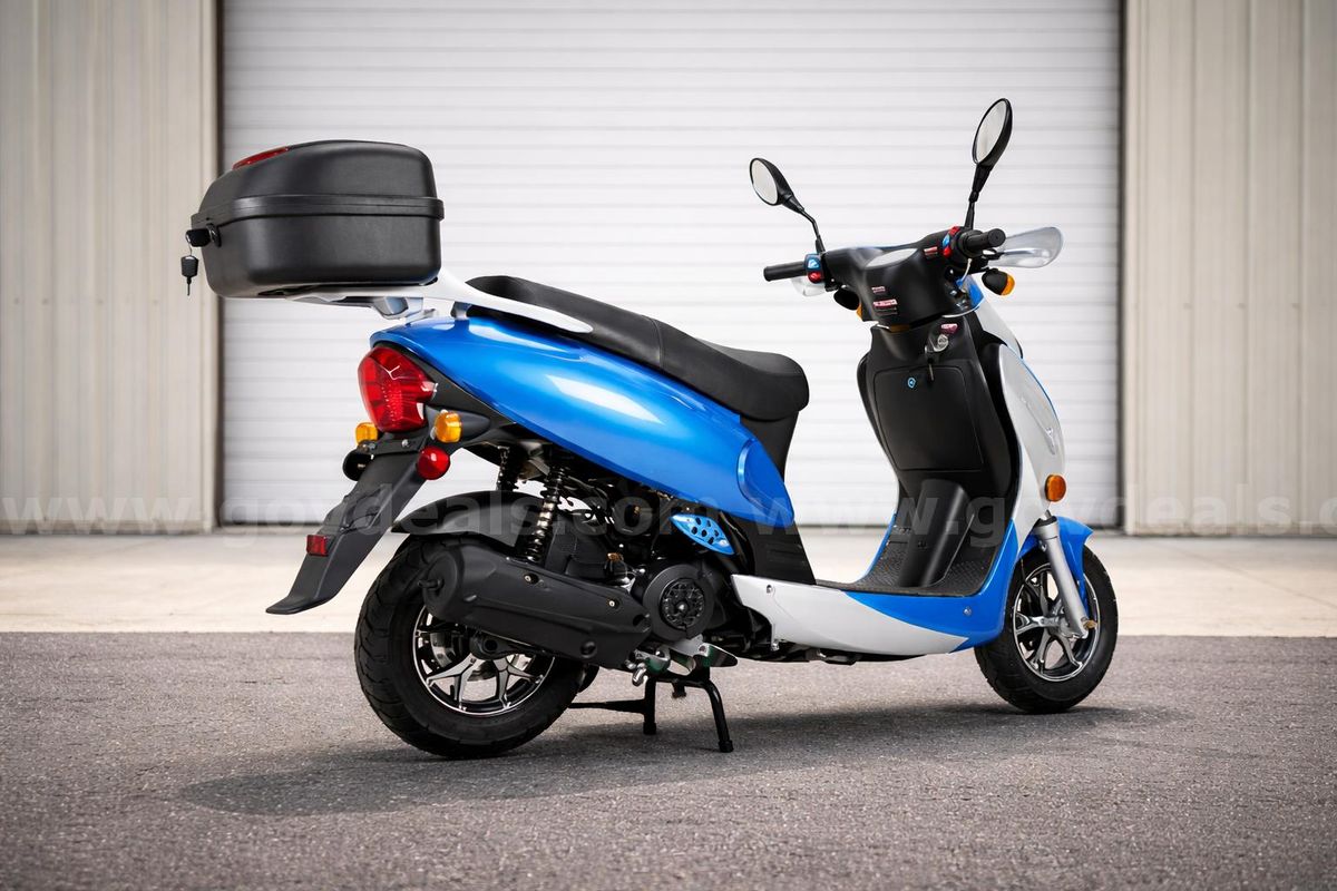 Free Shipping 2025 New 50cc Gas Scooter Moped Automatic Street Style Bike