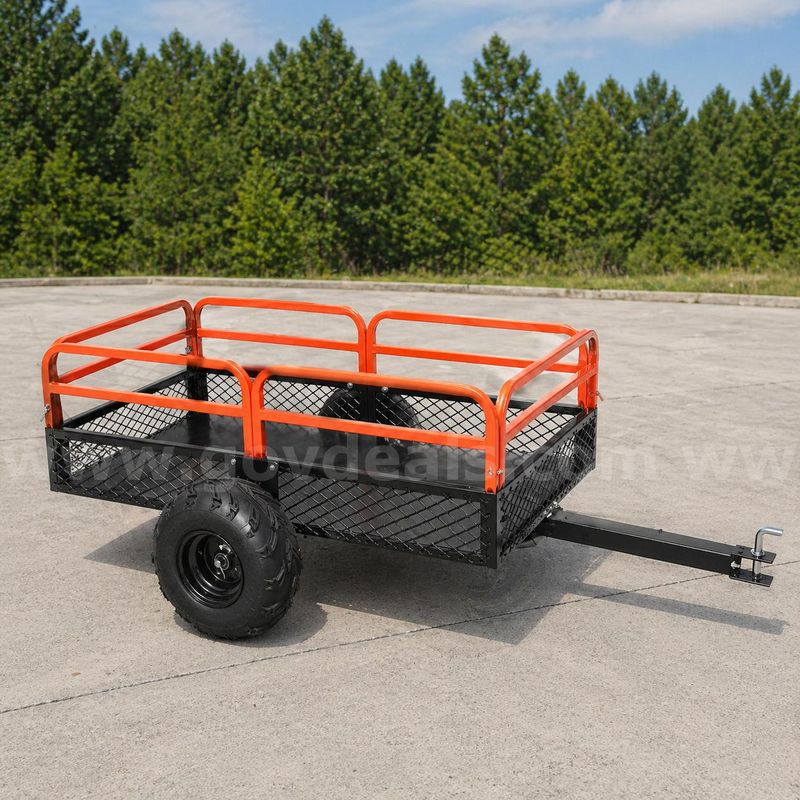 Free Shipping NEW Heavy Duty ATV Dump Trailer 1500 lb Capacity 15 cu ft Tow Behind