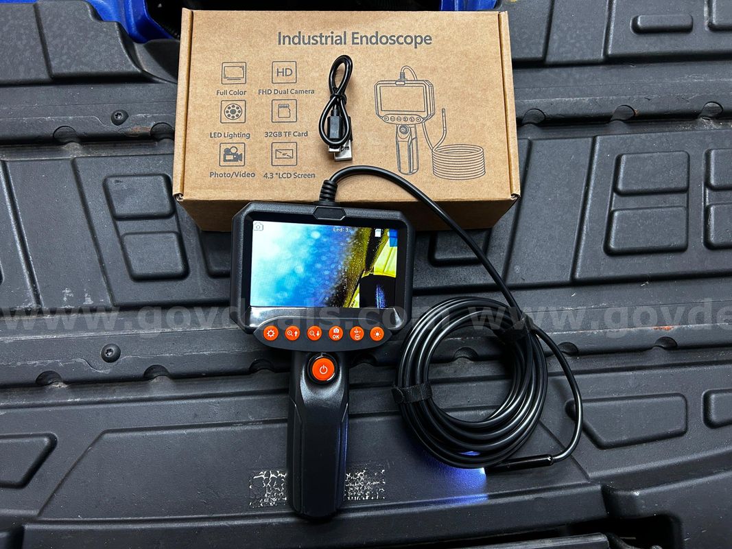 FREE SHIPPING Dual Lens Endoscope Camera, 1920P HD Inspection Scope, 4.3" LCD, IP67 Waterproof