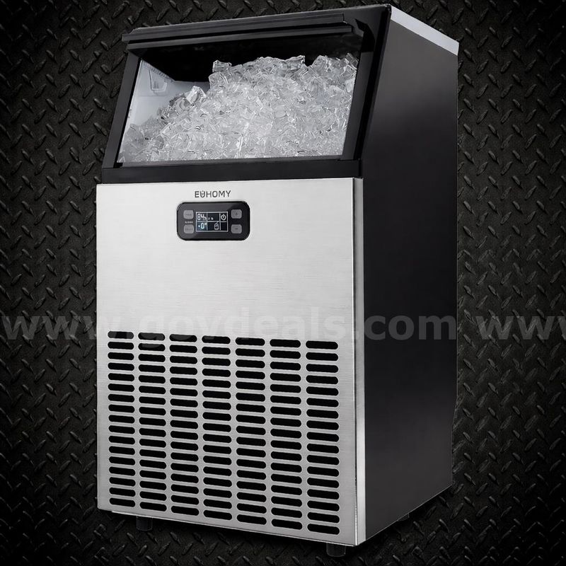 FREE SHIPPING Commercial Ice Maker 100LB/24H Stainless Steel Ice Machine