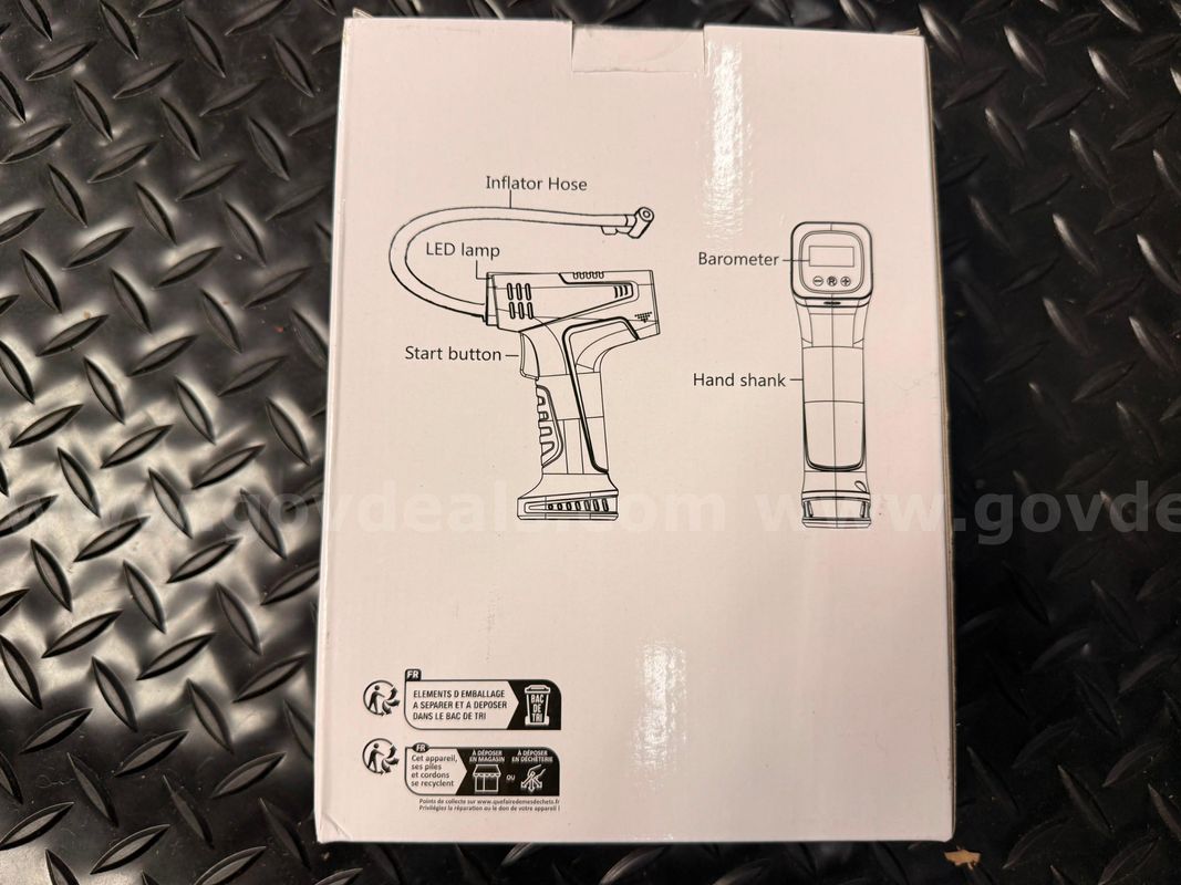 Free Shipping - NEW Portable Cordless Digital Tire Inflator Air Pump w/ LED Light & Accessories