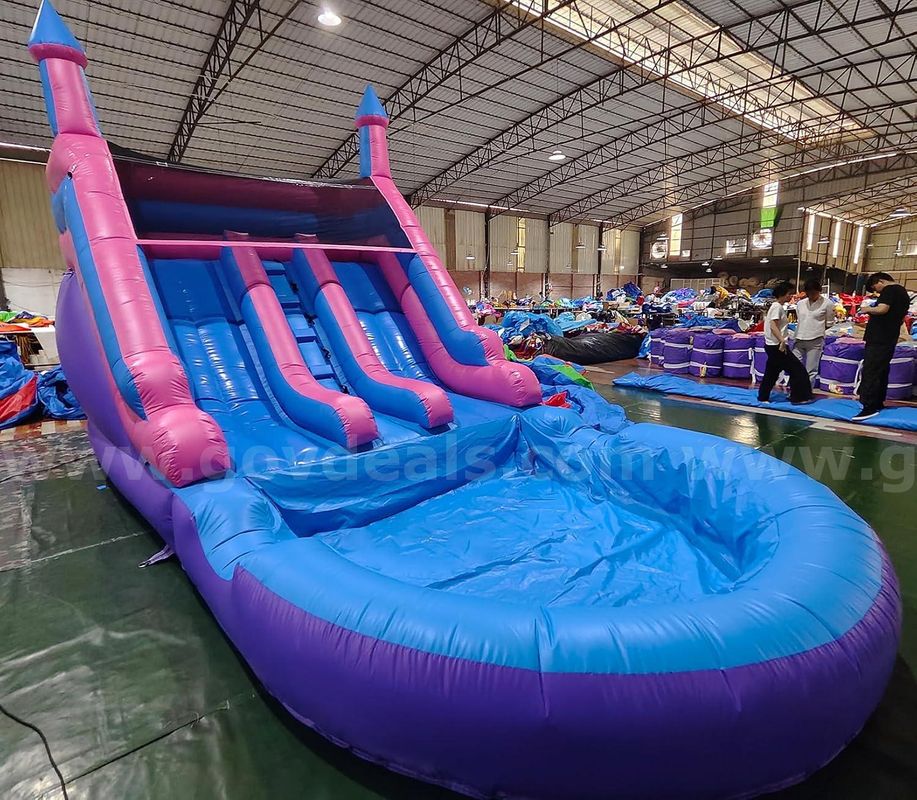 Free Shipping - NEW 21x11x13.5ft Double-Lane Inflatable Water Slide with Pool and Blower