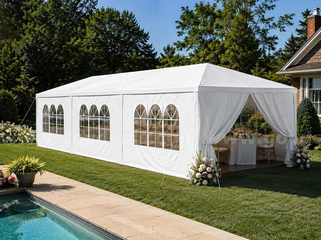 FREE SHIPPING 10x30 FT Heavy Duty Canopy Tent w/ Sidewalls Waterproof Event Shelter