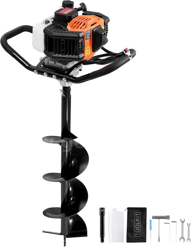 FREE SHIPPING - Post Hole Digger Gas Powered 52CC 1450W Earth Auger Fence Digger