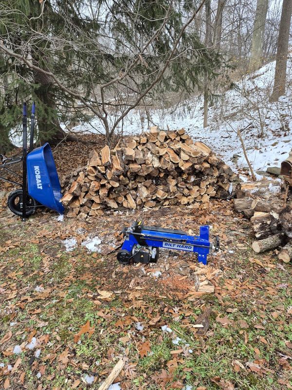 FREE SHIPPING New 6.5-Ton Electric Hydraulic Log Splitter – 15A Portable Firewood Splitter