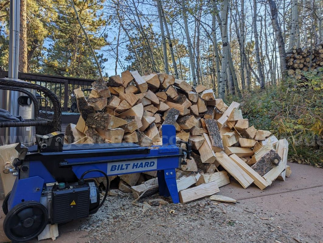 FREE SHIPPING New 6.5-Ton Electric Hydraulic Log Splitter – 15A Portable Firewood Splitter
