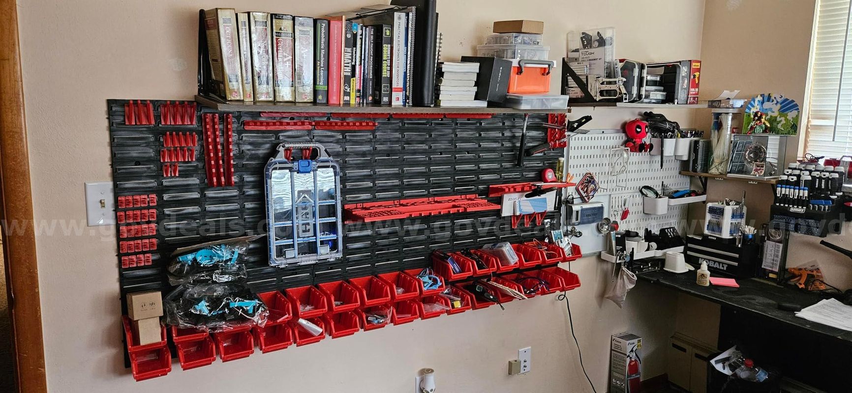 Free Shipping New - 30-Bin Wall Mounted Parts Organizer Rack Garage Storage System