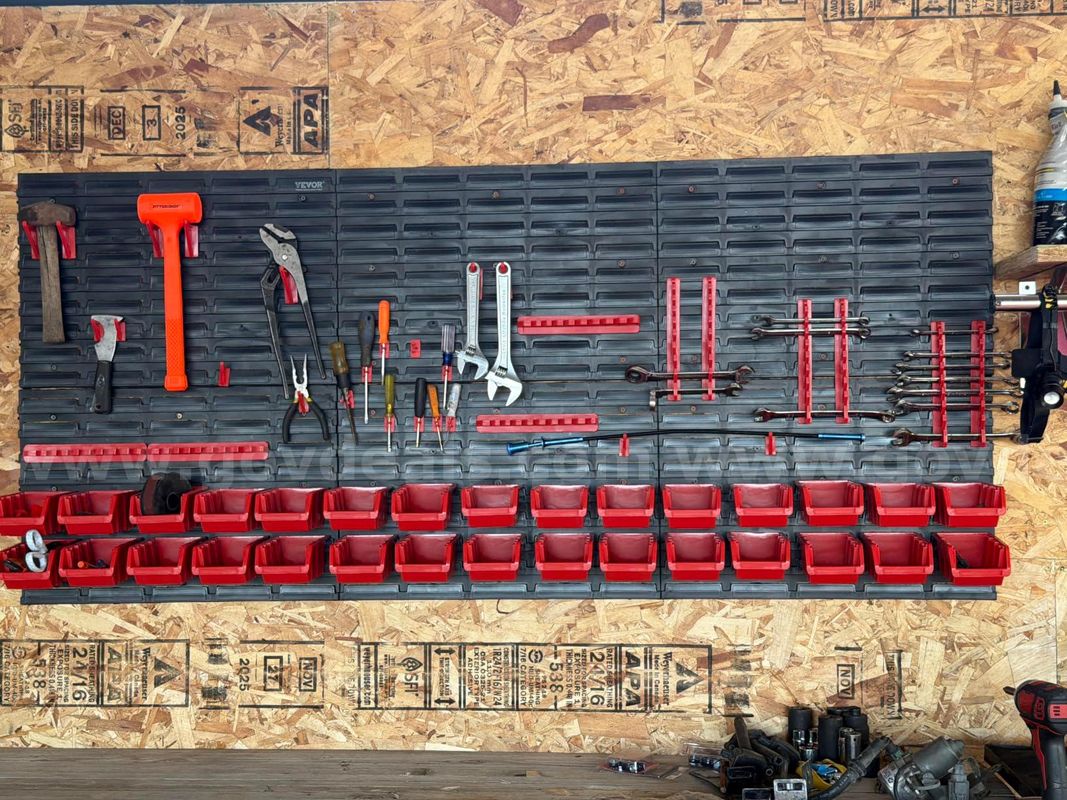 Free Shipping New - 30-Bin Wall Mounted Parts Organizer Rack Garage Storage System