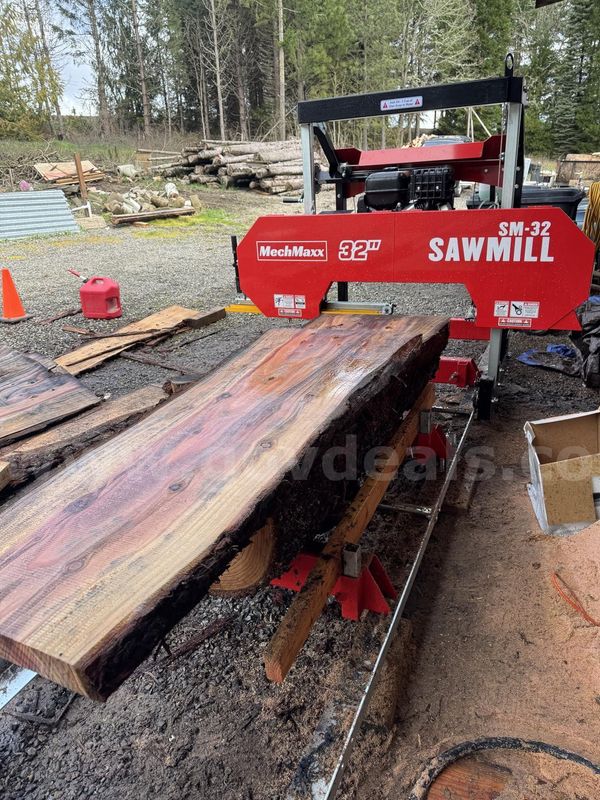 Free Shipping NEW 22" Portable Gas-Powered Sawmill 9HP Engine 13 ft Track Lumber Mill
