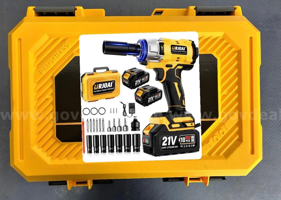 Free Shipping New Factory Sealed Cordless 1/2" Impact Wrench Torque Brushless Motor 2x 4.0Ah Batteries/Charger/Sockets