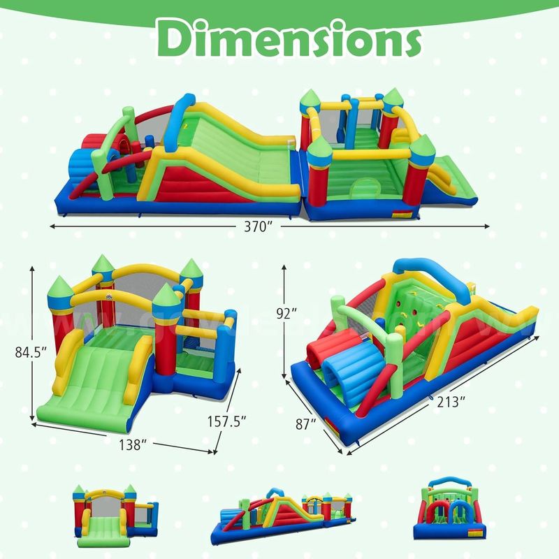 Free Shipping - NEW Extra Large Kids Inflatable Bounce House with Dual Slides & Obstacle Course