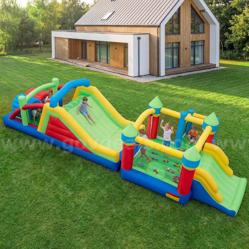Free Shipping NEW Extra Large Kids Inflatable Bounce House with Dual Slides & Obstacle Course