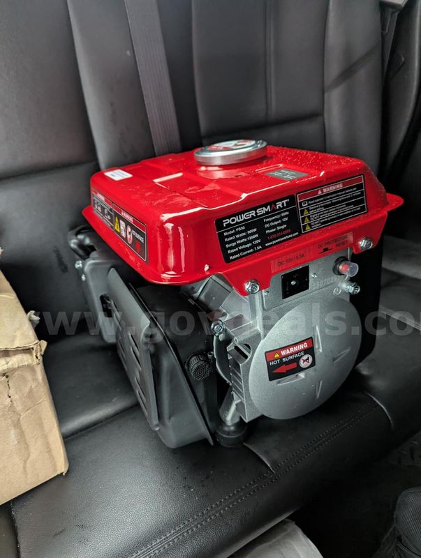 FREE SHIPPING – NEW 1200-Watt Portable Generator, Super Quiet, 37lb Lightweight, 5hr Runtime, 120V/12V