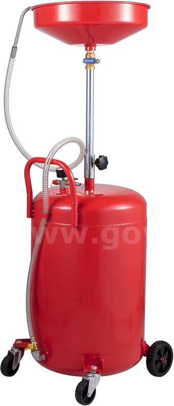 SHIPS FOR FREE Heavy-Duty 20 Gallon Air Operated Waste Oil Drain Tank w/ Adjustable Funnel