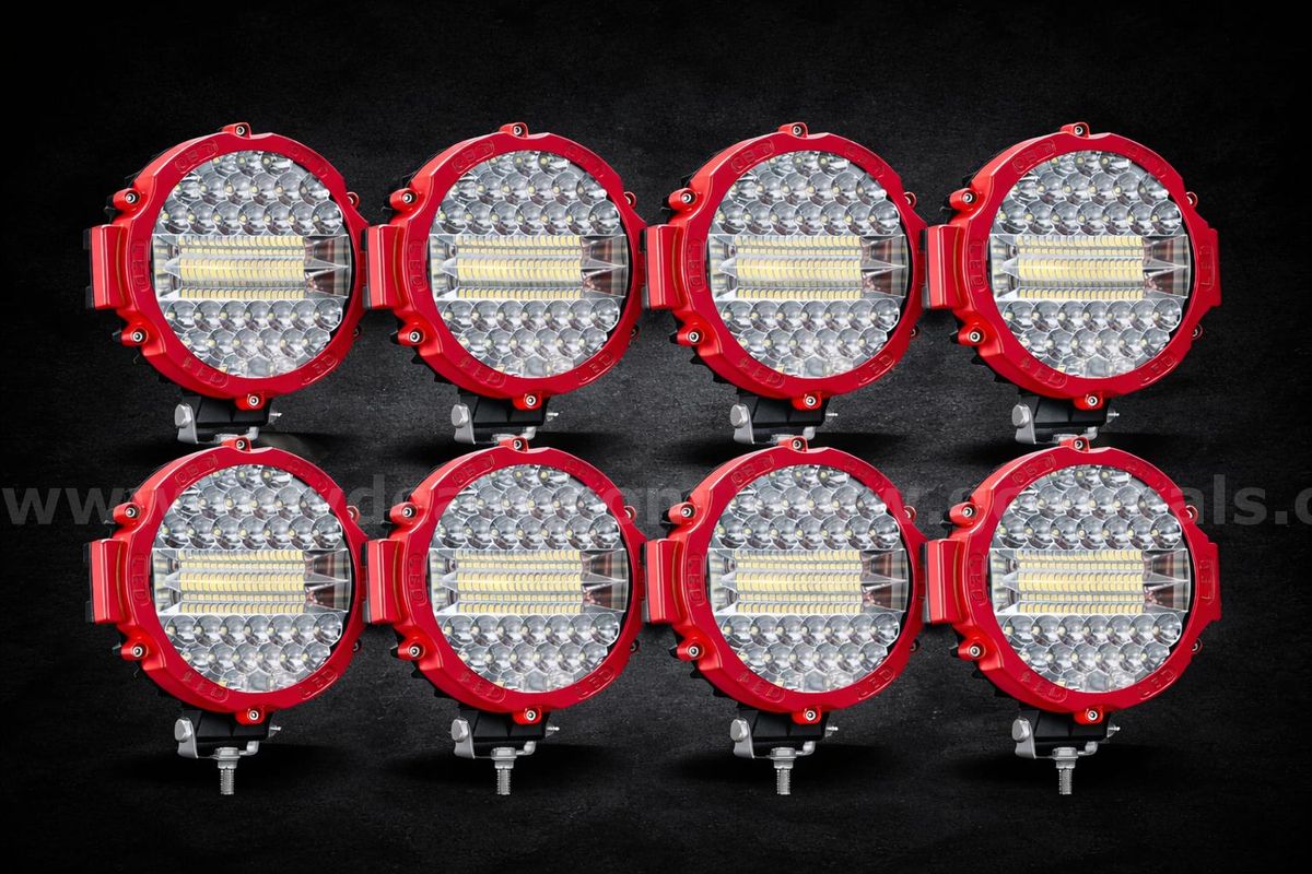 FREE SHIPPING New Lot of 8 NEW 7" Round LED Offroad Lights 201W 15000LM Flood/Spot – 8 PC