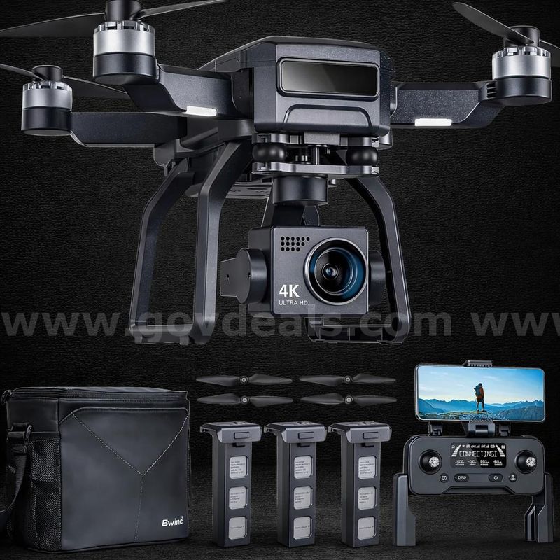Free Shipping - NEW 2026 4K GPS Drone 3-Axis Gimbal 75 Min Flight FAA Remote ID