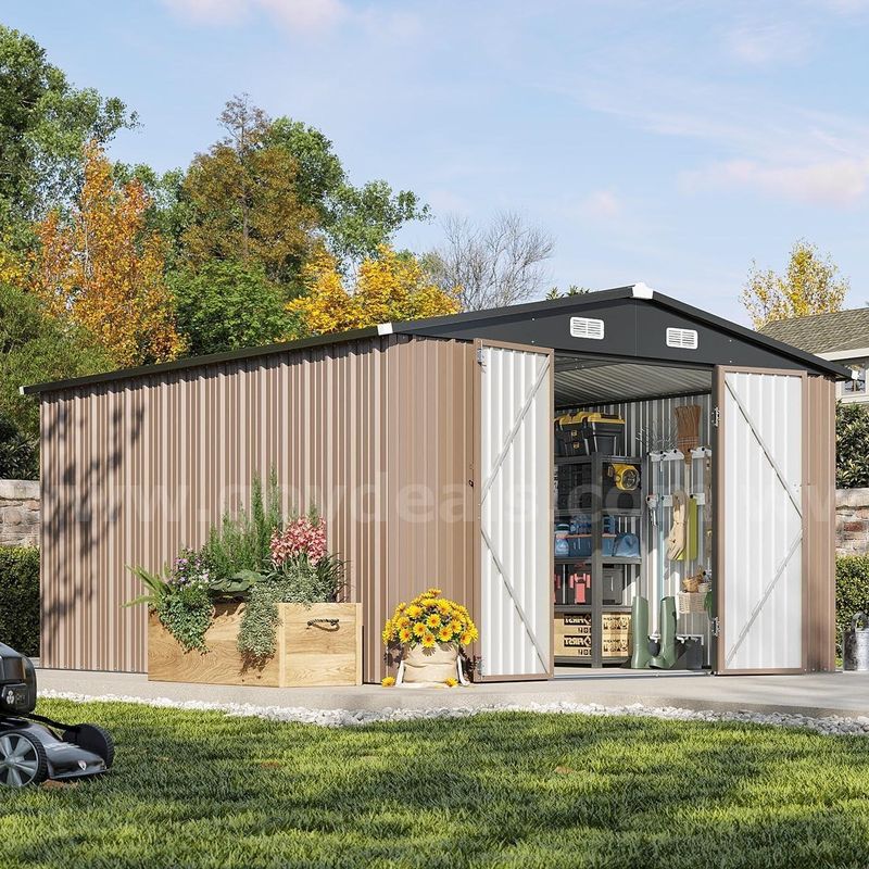 FREE SHIPPING NEW Heavy Duty Galvanized Steel Outdoor Storage Shed FREE SHIPPING
