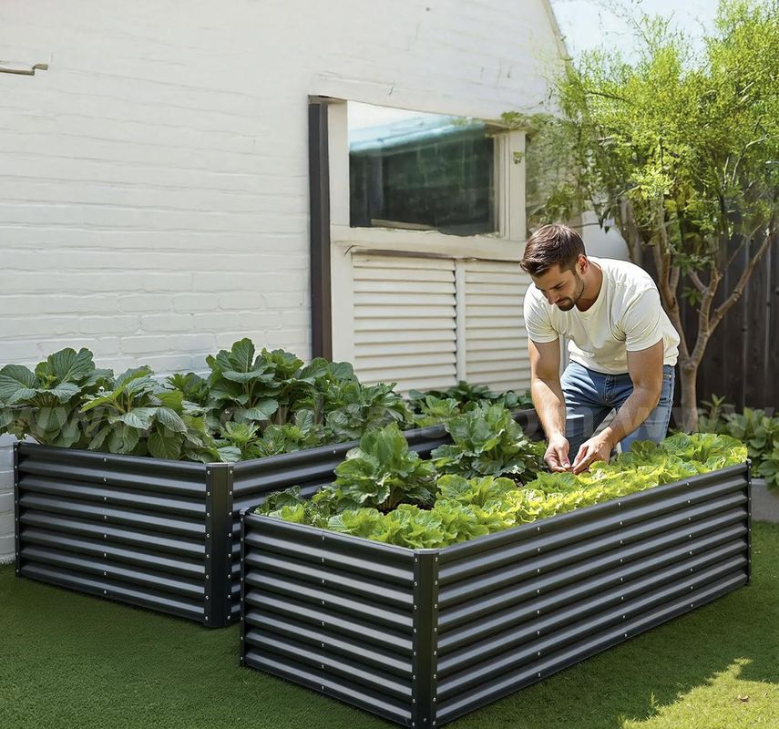 Free Shipping - NEW 8x4x2 ft Galvanized Metal Raised Garden Bed Outdoor Planter Box