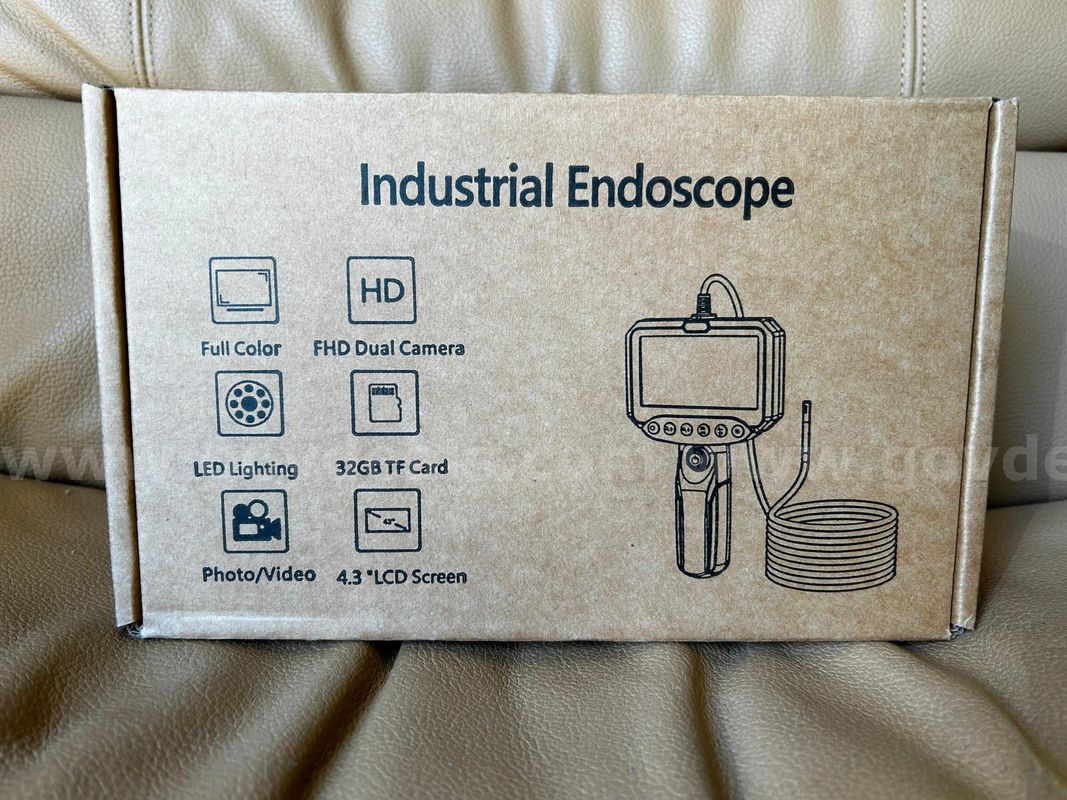 FREE SHIPPING Waterproof Lens Endoscope Camera, 1920P HD Inspection Scope, 4.3" LCD, IP67 Waterproof