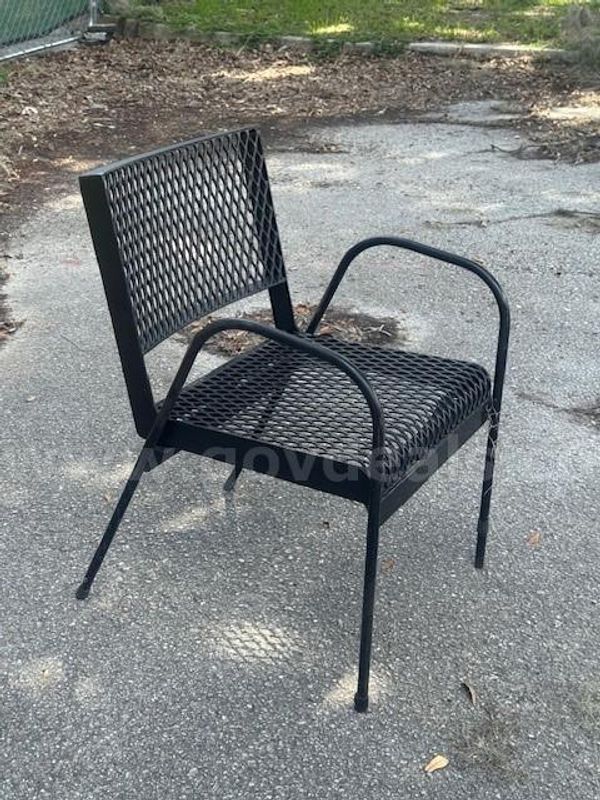 Lot of 25 Metal Outdoor Chairs (Black)