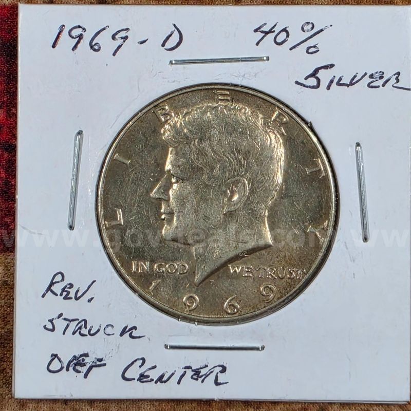 Beautiful Silver Kennedy Half Dollar 1969-D